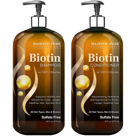 Buy Majestic Pure Biotin Shampoo And Conditioner Set With Dht Blocker