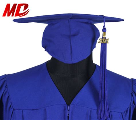 Adult Matte Royal Blue Graduation Cap With Tassel China Graduation
