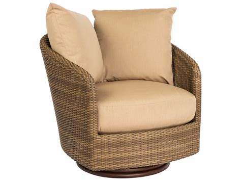 Woodard Whitecraft Saddleback Wicker Swivel Lounge Chair Wts507015