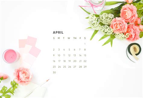 Free Download April Calendar Desktop Wallpaper Free Download 1080x742