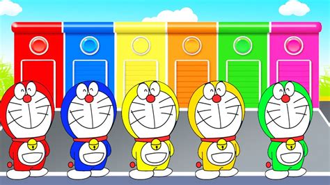 Belajar Warna dengan Kartun Doraemon lucu Untuk anak anak ...