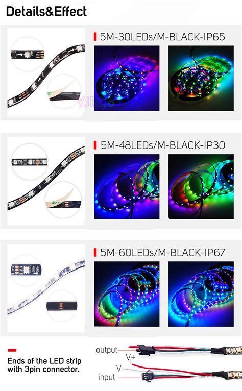 Generic Ws2815 Ws2812b Ws2811 Led Light Strip 5050smd Dream Color Ip30