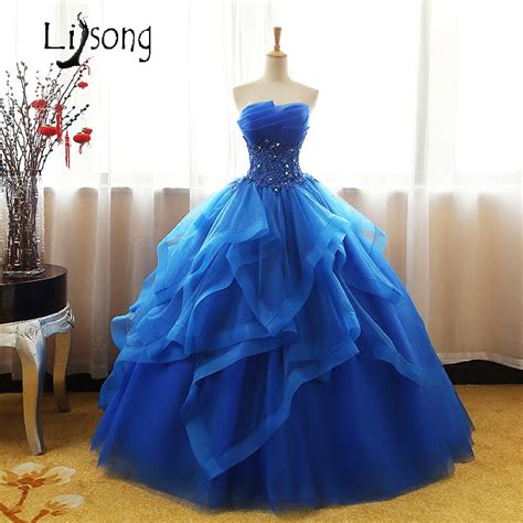 Check out henkaa's royal blue bridesmaid dresses. Royal Blue Strapless Evening Dress Long Floor Length Ball ...