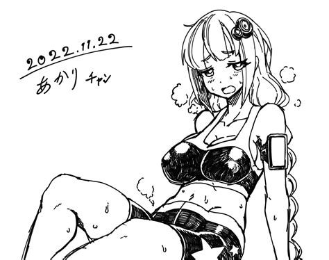 煙凸（えんとつ）🔞 On Twitter ゆかりさんに続いてサクッとあかりちゃん。 以前チア姿描いといてなんだけど激しめの運動苦手そうなイメージ