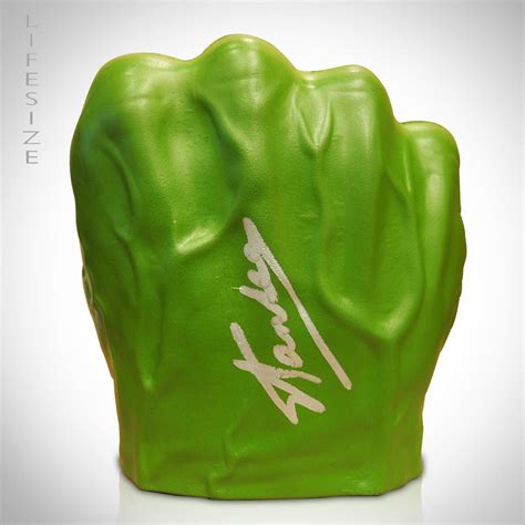Hulk Fist Prop Stan Lee Signed Custom Museum Display Signed Fist