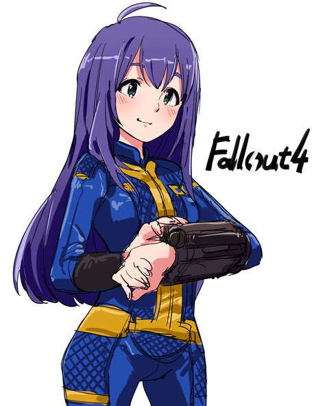 Safebooru 1girl Ahoge Aqua Eyes Bodysuit Crossover Fallout Fallout 4