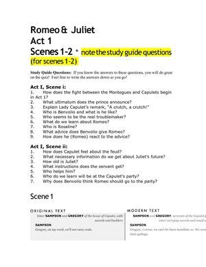 Check spelling or type a new query. Calaméo - Romeo & Juliet: Act 1, scenes 1 & 2