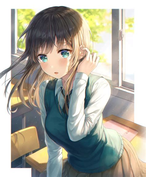 4k Stars Schoolgirl Anime Screenshot Window School Uniform