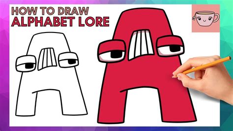 How To Draw Alphabet Lore Letter A Cute Easy Step By Step Drawing