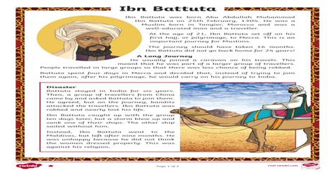 Ibn Battutaibn Battuta Ibn Battuta Was Born Abu Abdullah Muhammad