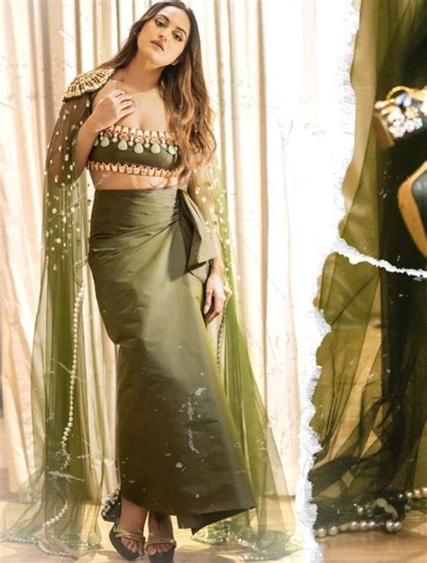 Sonakshi Sinha Looks Gorgeous In An Olive Green Three Piece Co Ord Set And Floral Heels By Papa