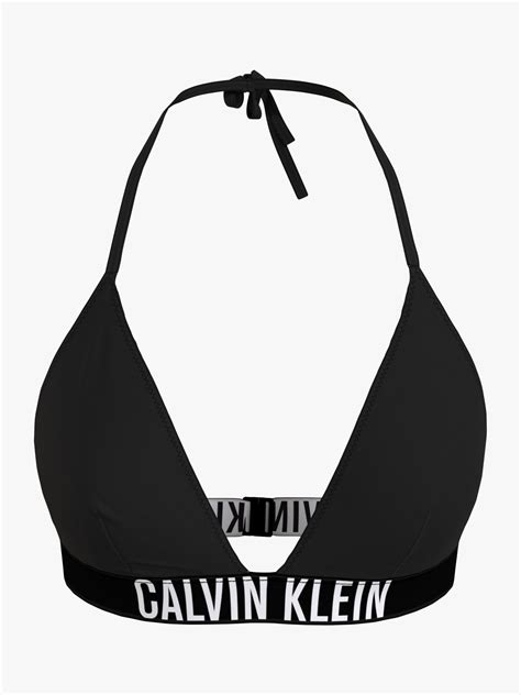 Calvin Klein Intense Power Triangle Bikini Top Black At John Lewis