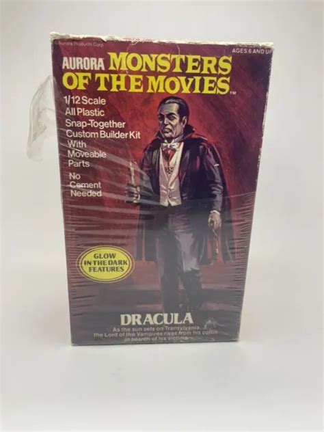 1970s Aurora 112 Scale Dracula Model Kit Monsters Of The Movies~mint