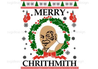 Christmas Gift Mike Tyson Merry Chrithmith Diy Crafts Svg Files For