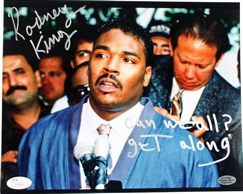 Lot Detail Rodney King Signed X Color Photo With Can T We All Get Along Inscription