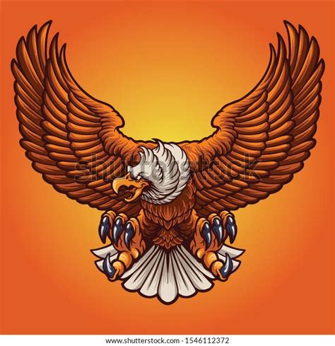 Angry Eagle Mascot Logo Illustration Stock Vector Royalty Free