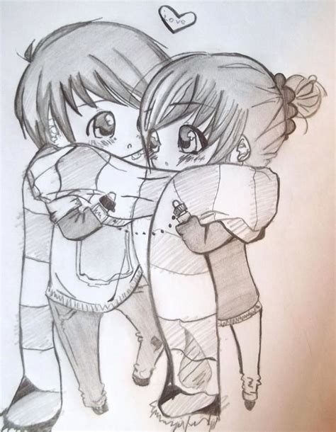 Resultado De Imagen Para Cute Chibi Couple Hugging Drawing Cute