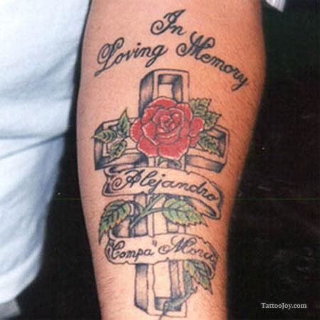 Rose and cross back of neck design. Cool Cross and Rose Tattoo For Man - | TattooMagz › Tattoo ...