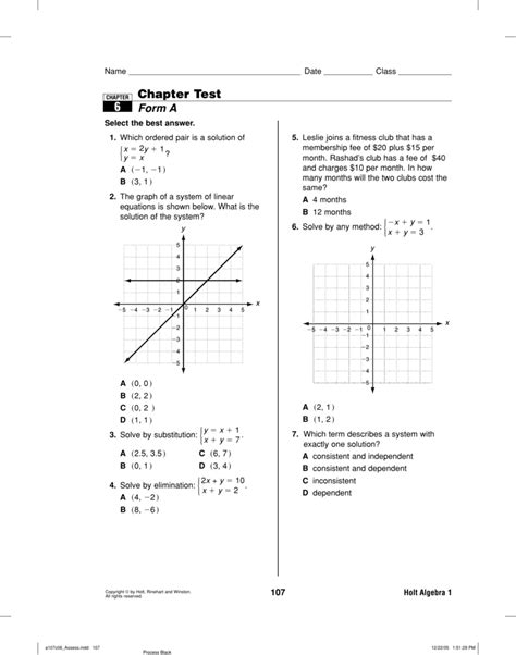 The elimination method requires us to add or subtract the equations in order to eliminate either x or y , often one may not proceed with the addition directly. Chapter 6 Systems Of Linear Equations And Inequalities ...