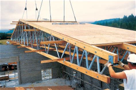 Basic lumber design values are f(b)=2000 psi f(t)=1100 psi f(c)=2000 psi e=1,800,000 psi duration of load = 1.00. Extolling the Benefits of Long Span, Open-Web Trusses ...