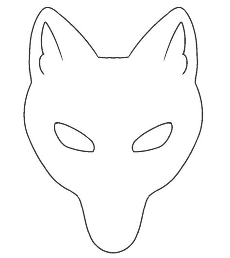 The Outline Of A Foxs Head Is Shown In Black And White With Eyes Drawn