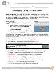 Learn vocabulary, terms and more with flashcards, games and other study tools. Digestive System.pdf - Name Date Student Exploration ...