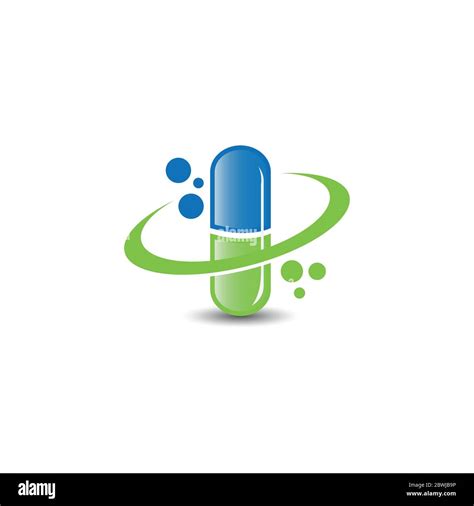 Capsule Pharmacy Drug Medicine Logo Symbol Vector Design Illustration