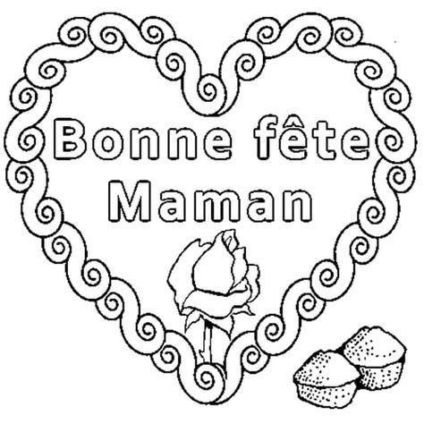 Coloriage de la Fête des Mères en Ligne Gratuit à imprimer