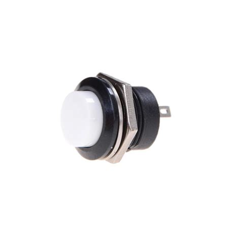 White R13 507 16mm 2pin Momentary Self Reset Round Cap Push Button