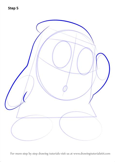step by step how to draw shy guy from super mario
