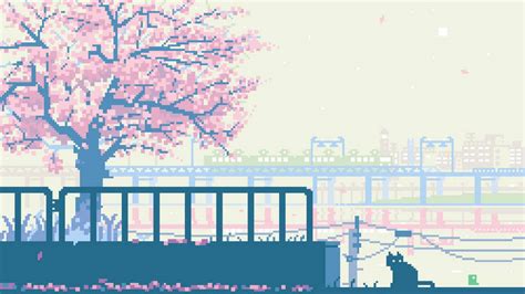 Download Japan Pink Aesthetics Pixel Art Wallpaper