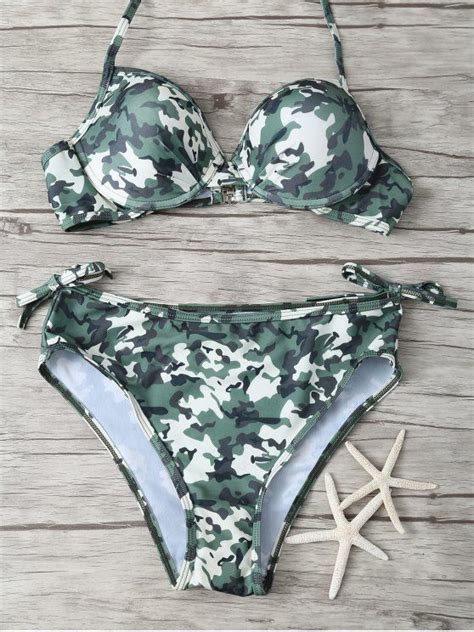 18 Off 2021 Padded Camo Bikini In Camouflage Zaful