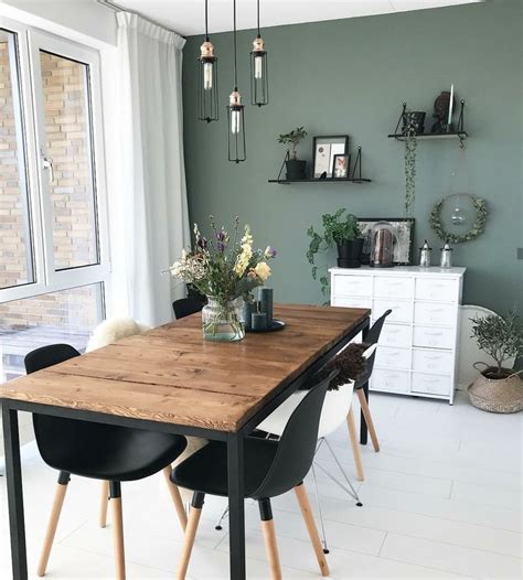 Insta-tendances nordiques – le mur vert | Amenagement salle à manger