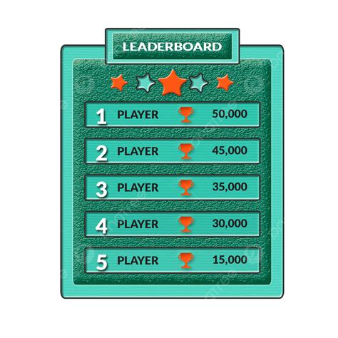 Game Leaderboard White Transparent Game Leaderboard Design And