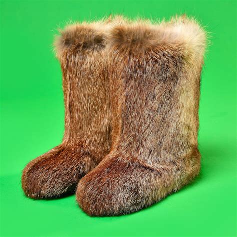 Red Fox Fur Boots For Women Mukluks Yeti Boots Eskimo Etsy