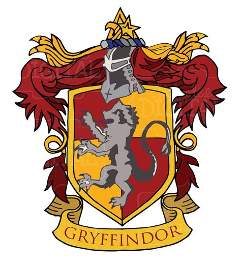 Harry Potter Gryffindor House Crest Clipart, Gryffindor Clip art, Red