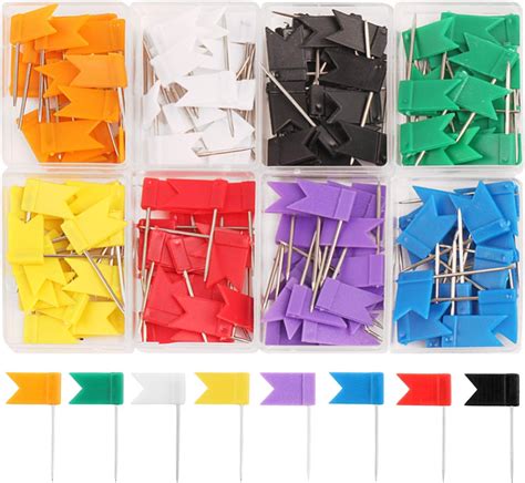 500 Pieces Map Push Pins Map Tacks Plastic Round Head Tacks