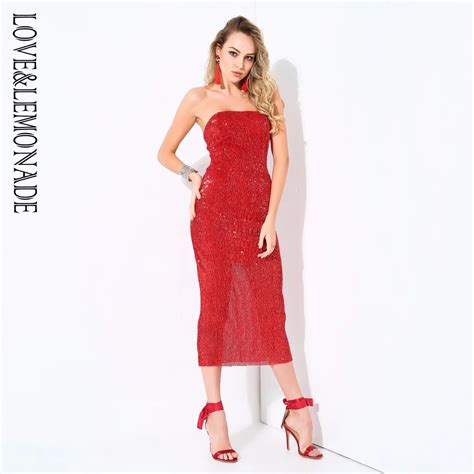 Love And Lemonade Red Boobs Stretch Sequins Party Dress Lm0770sequin Party Dressparty