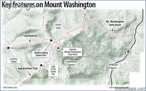Mount Washington Hiking Trail Map