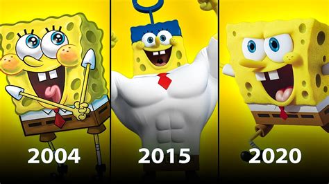 Spongebob Squarepants Evolution In Movies 2004 2020 Youtube