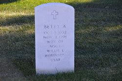 Betty A Robinson 1932 1996 Find A Grave Memorial