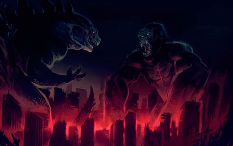 Kong 2021 trailer screenshots image gallery. 1920x1200 King Kong vs Godzilla Artwork 1200P Wallpaper ...