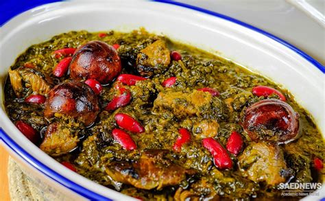 Iranian Main Courses Ghormeh Sabzi Pot Roast And Vegetables Stew
