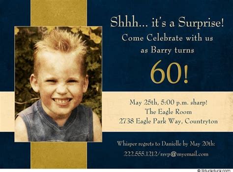 Free Surprise 60th Birthday Party Invitation