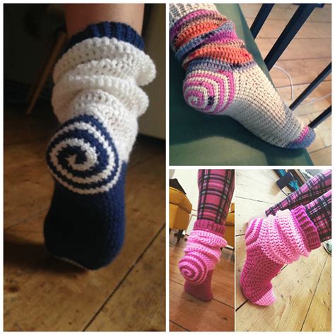 Spiral Socks Free Crochet Pattern