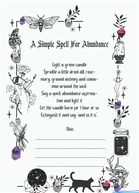 ABUNDANCE SPELL | Wiccan spell book, Witch spell book, Witchcraft spell 