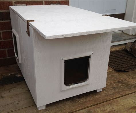 Outdoor Cold Weather Cat Condo Cat House Diy Feral Cat House