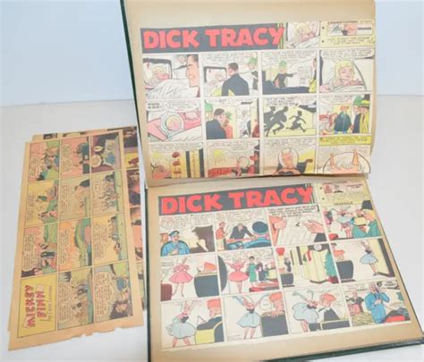 Vintage Dick Tracy Newspaper Comic Strip Lot Moon Maid X