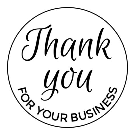 Thank You For Your Business Circle Label Label Templates Business