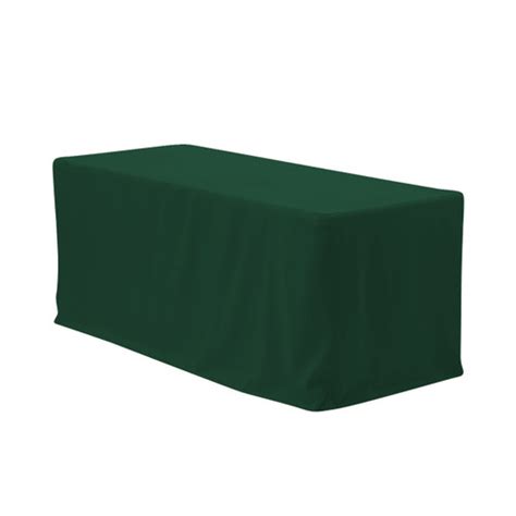 6 Ft Fitted Polyester Tablecloth Rectangular Hunter Green Your Chair